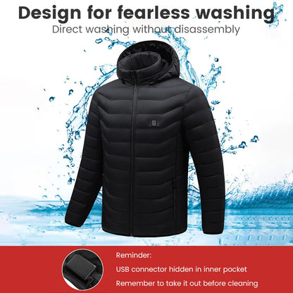 21-Zone Heated Jacket – USB-Powered Warmth for Men & Women, Perfect for Autumn & Winter Outdoor Adventures