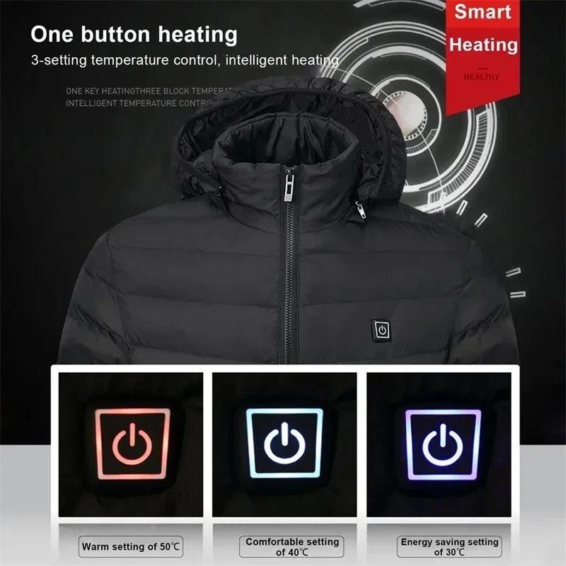 21-Zone Heated Jacket – USB-Powered Warmth for Men & Women, Perfect for Autumn & Winter Outdoor Adventures