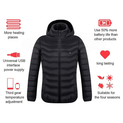 21-Zone Heated Jacket – USB-Powered Warmth for Men & Women, Perfect for Autumn & Winter Outdoor Adventures