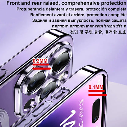 Magnetic Plating Case for iPhone 11-16 Pro Max - Camera Lens Protector & MagSafe Cover